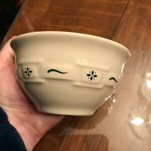 Longaberger small custard bowl in green tradition